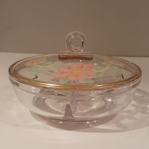 Antique Glass Divided candy dish